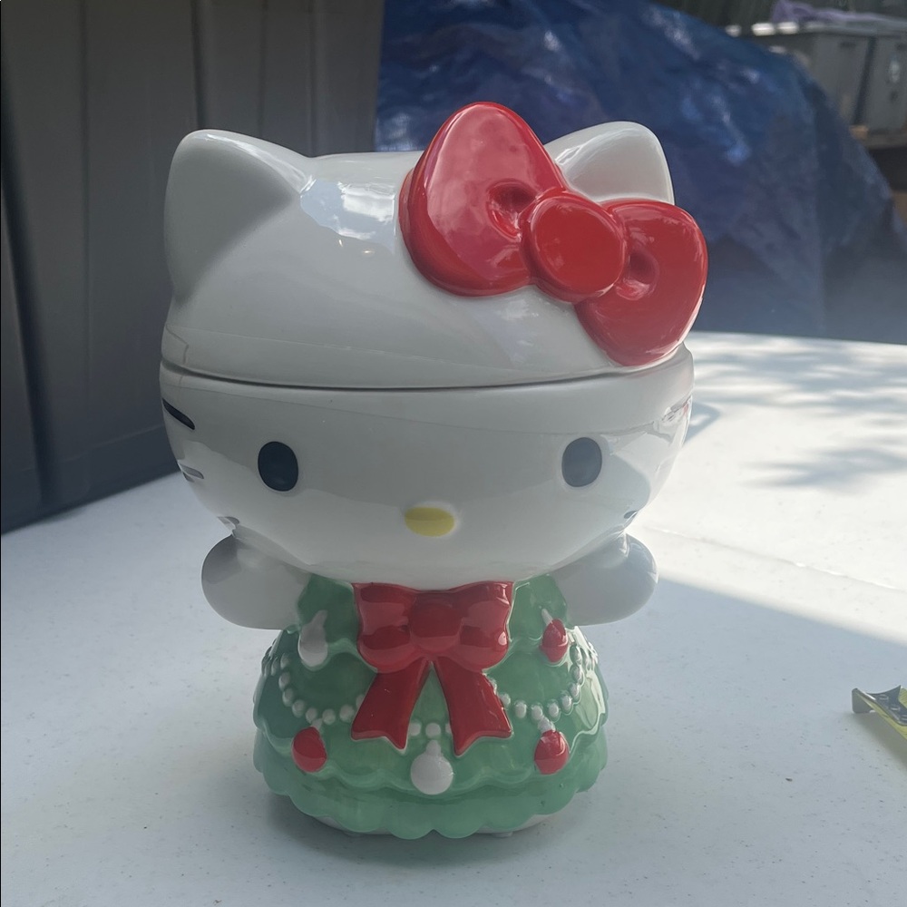 Hello Kitty White and Red Cookie Jar
